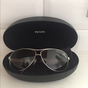 Prada aviator sunglasses with rivets
